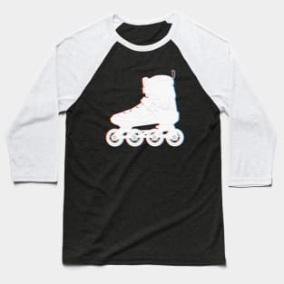 Rollerbla glitch design - Dynamic rollerblade and Inline skate Baseball T-Shirt